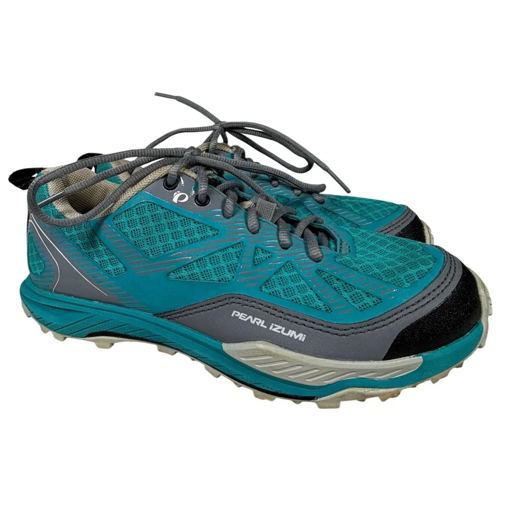 Pearl Izumi Womens‎ X-Alp Seek VII Teal Mountain Bike Trail Shoes EUR 39 US 8.5